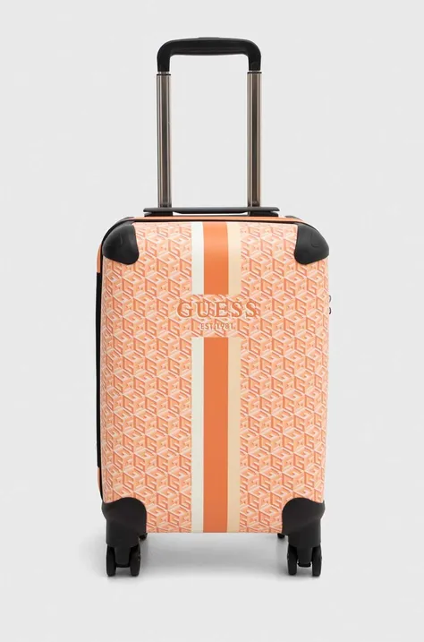 Βαλίτσα Guess χρώμα: πορτοκαλί
