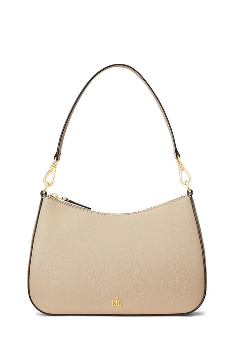 Lauren Ralph Lauren hobo bag pentru femei din piele bej 431883768