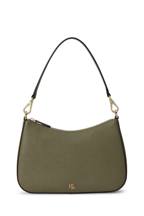 Lauren Ralph Lauren torebka hobo damska skórzana zielona 431883768