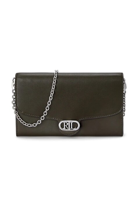 Lauren Ralph Lauren poseta piele culoarea verde, 431902100