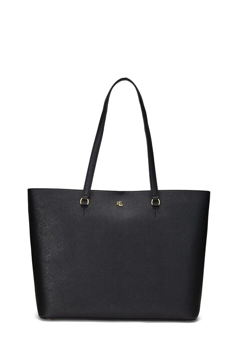 Lauren Ralph Lauren geantă shopper pentru femei din piele neagră 431911655