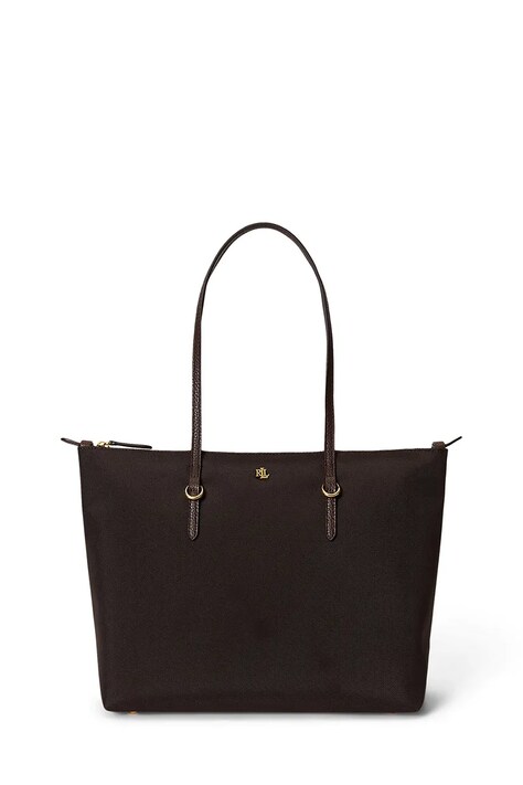 Lauren Ralph Lauren torebka shopper damska brązowa 431916737