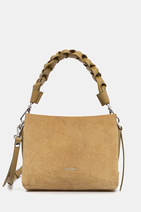 Coccinelle torebka zamszowa kolor zielony E1 P6P 58 01 01