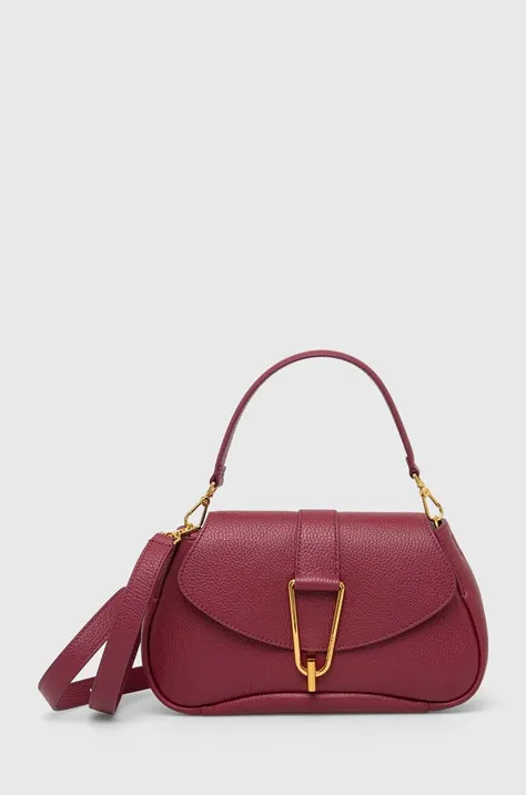 Шкіряна сумочка Coccinelle колір бордовий