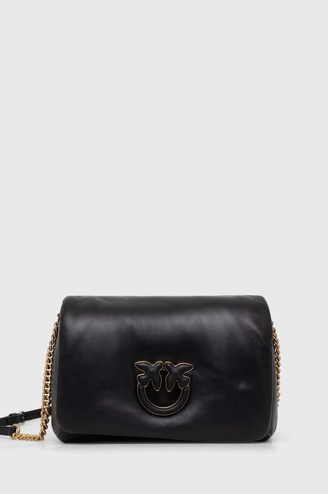 Pinko poseta de piele culoarea negru