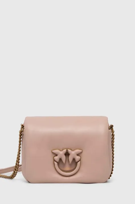 Usnjena torbica Pinko roza barva