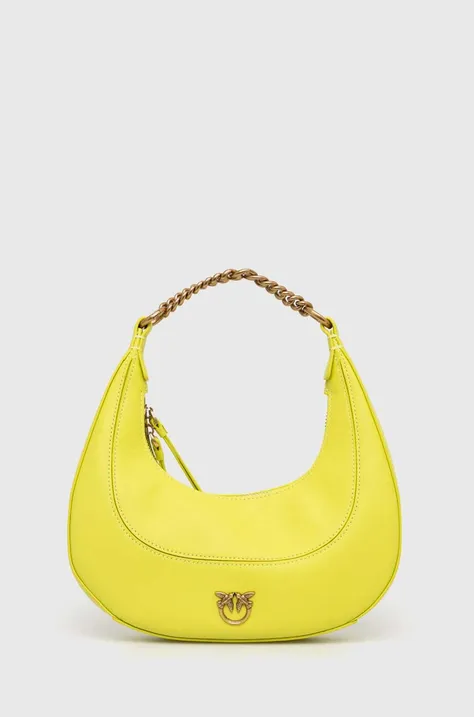Шкіряна сумочка Pinko колір жовтий