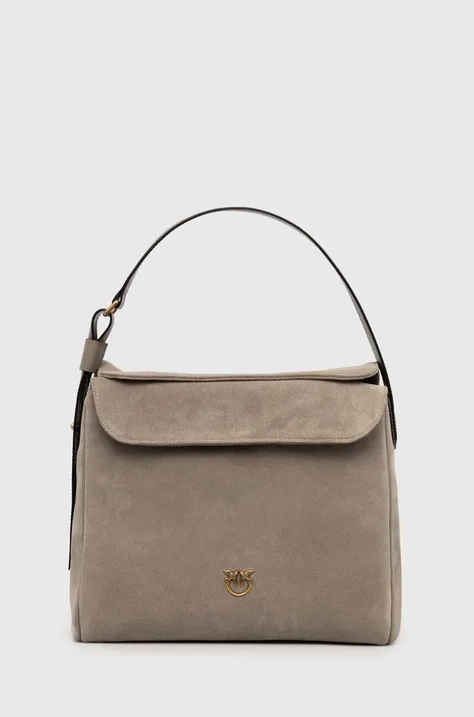 Замшевая сумочка Pinko цвет серый