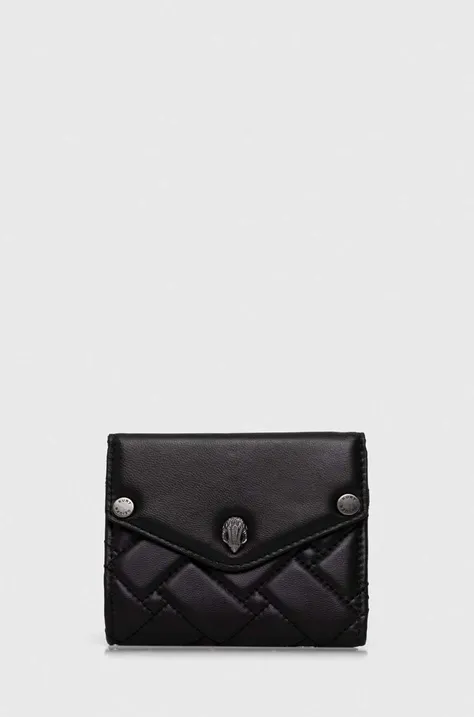 Кожаный кошелек Kurt Geiger London женский цвет чёрный