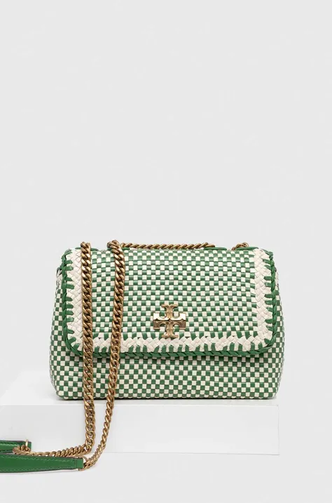 Шкіряна сумочка Tory Burch колір зелений