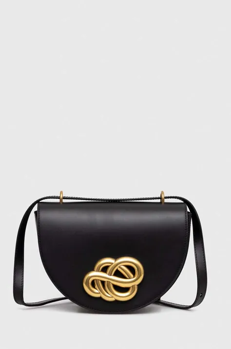 Δερμάτινη τσάντα By Malene Birger χρώμα: μαύρο