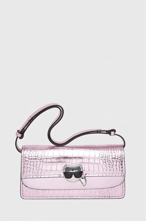 Τσάντα Karl Lagerfeld χρώμα: ροζ