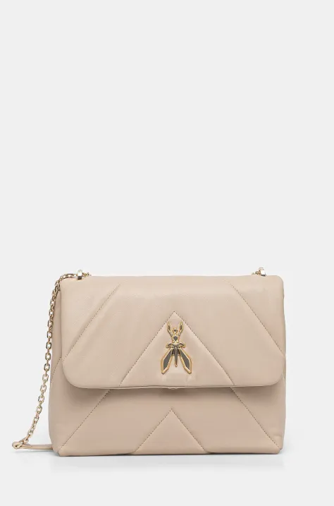 Patrizia Pepe borsa a mano in pelle colore beige