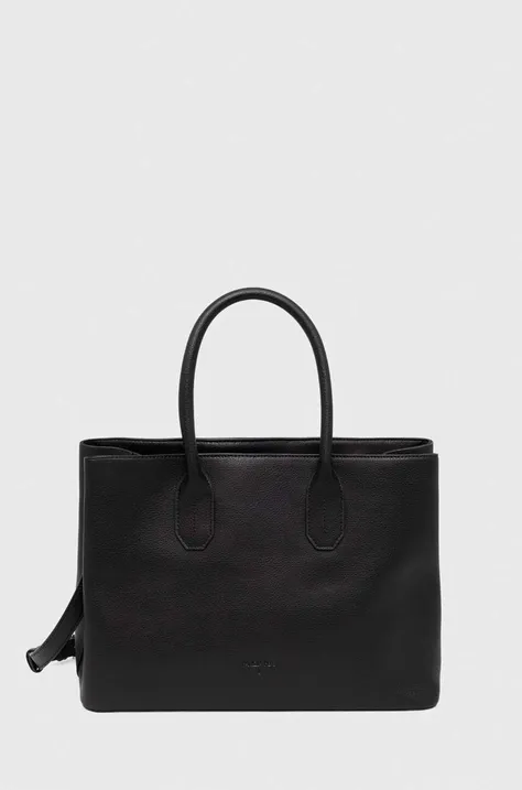 Шкіряна сумочка Patrizia Pepe колір чорний