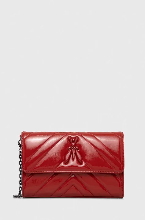 Δερμάτινη τσάντα Patrizia Pepe χρώμα: κόκκινο