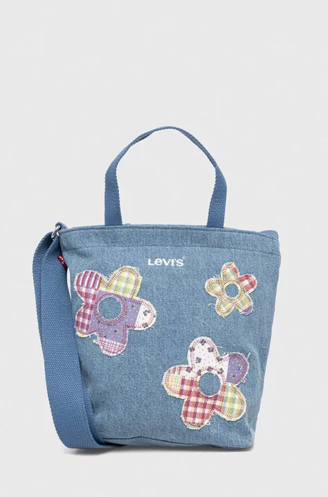 Levi's torebka bawełniana kolor niebieski