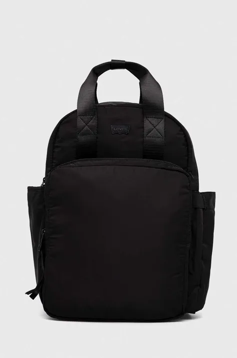 Levi's rucsac femei, culoarea negru, mare, neted