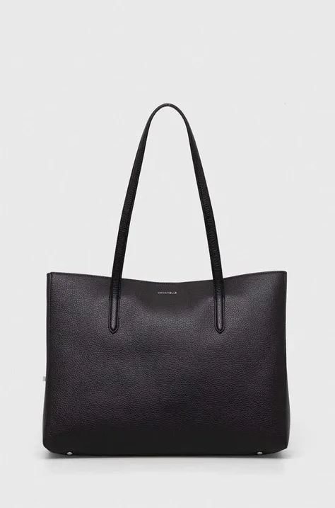 Шкіряна сумочка Coccinelle колір чорний