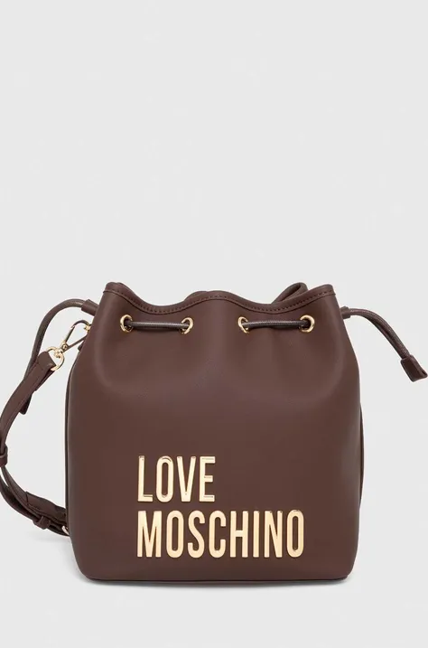 Τσάντα Love Moschino χρώμα: καφέ