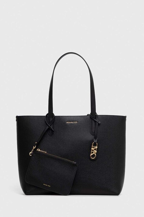 MICHAEL Michael Kors torebka skórzana dwustronna kolor czarny