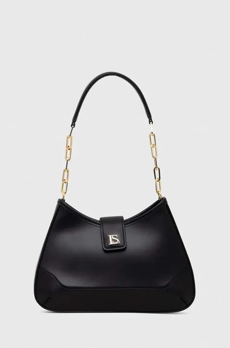 Δερμάτινη τσάντα Luisa Spagnoli χρώμα: μαύρο
