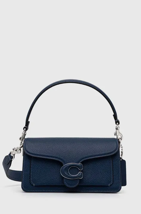 Кожаная сумочка Coach Tabby Shoulder Bag 20 цвет синий