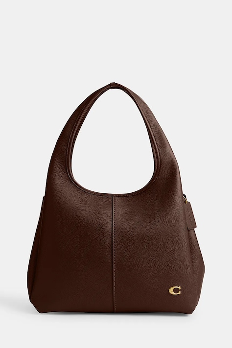Kožená kabelka Coach Lana Shoulder Bag hnědá barva