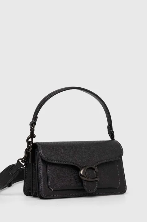 Usnjena torbica Coach Tabby Shoulder Bag 20 črna barva, CM546