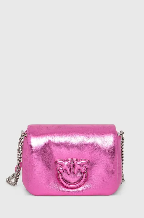 Kožená kabelka Pinko fialová farba, 101584.A0F8