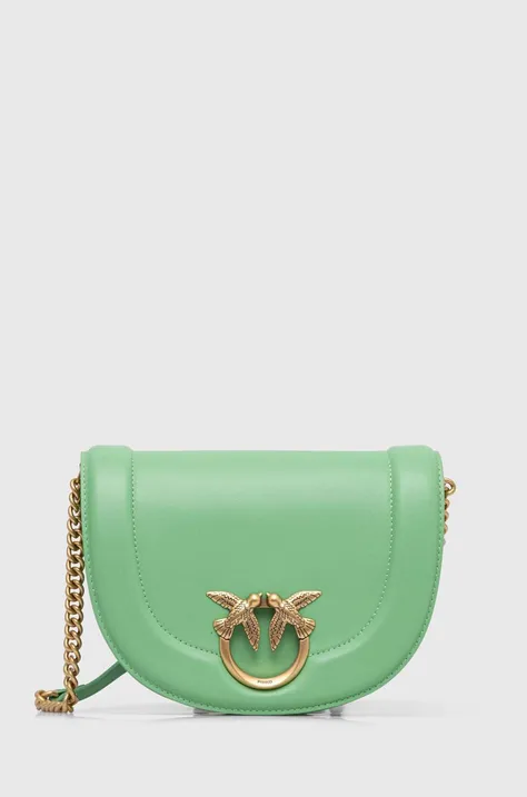 Шкіряна сумочка Pinko колір зелений