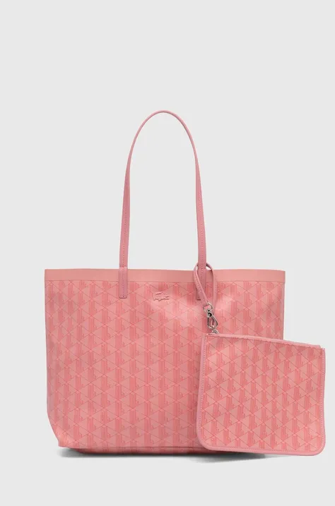 Τσάντα Lacoste χρώμα: ροζ