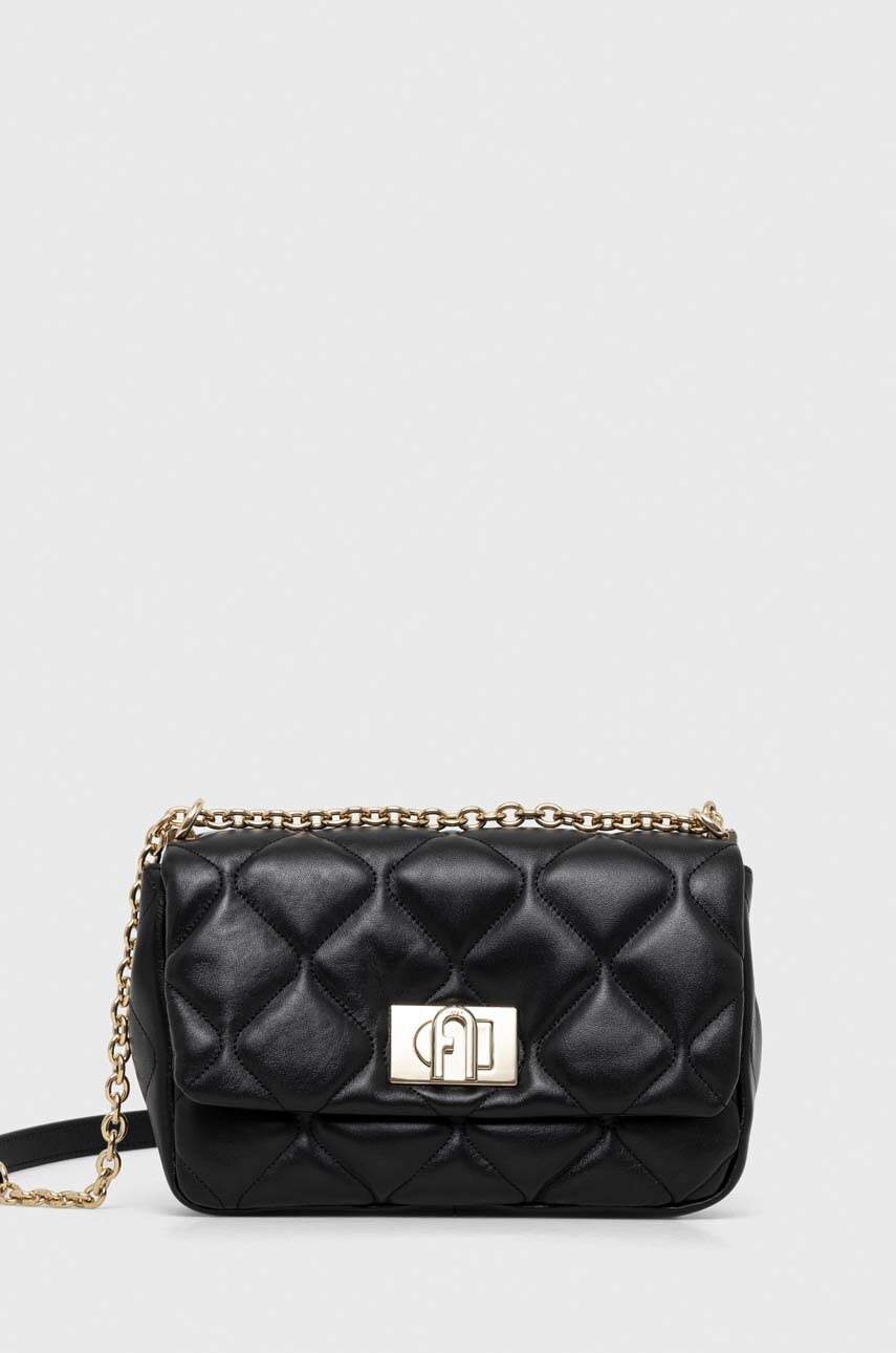 Furla torebka skórzana 1927 kolor czarny
