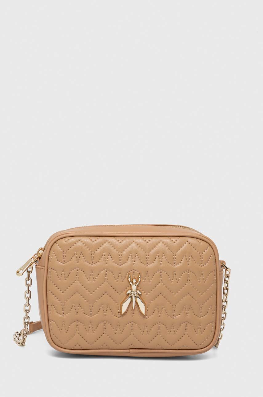 Шкіряна сумочка Patrizia Pepe колір бежевий | ANSWEAR.ua