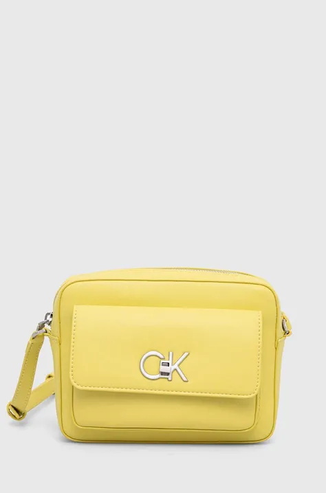 Kabelka Calvin Klein žltá farba, K60K611083