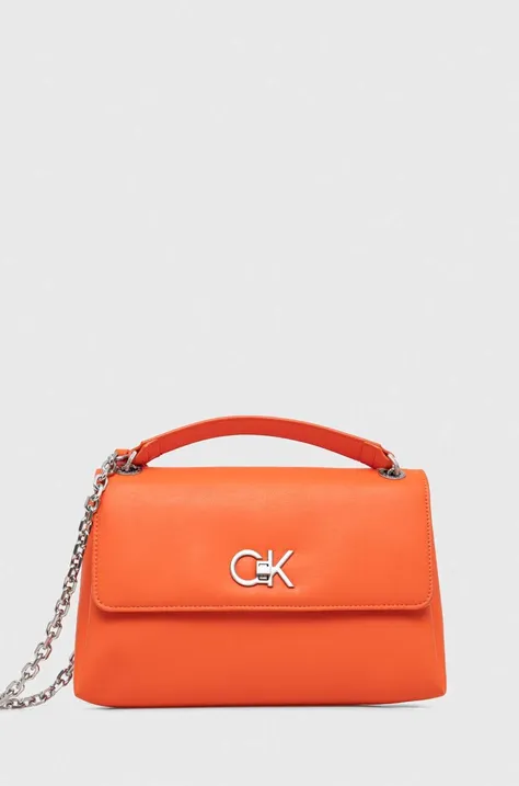 Kabelka Calvin Klein oranžová farba, K60K611084