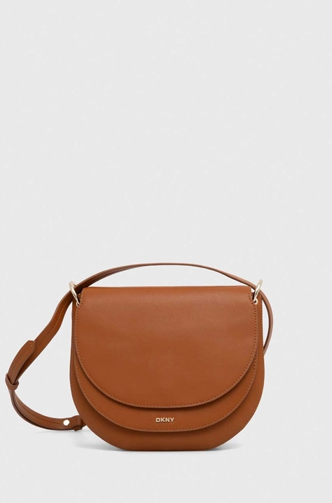 Dkny borsa a mano in pelle colore granata