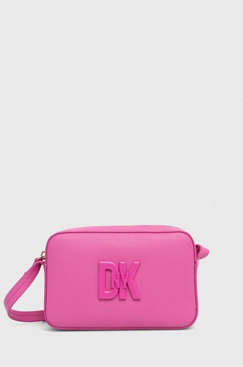 Kožená kabelka Dkny růžová barva, R33EKY31
