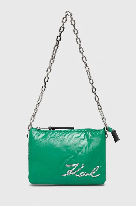Τσάντα Karl Lagerfeld χρώμα: πράσινο