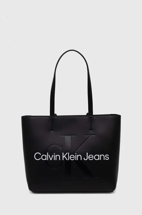 Τσάντα Calvin Klein Jeans χρώμα: μαύρο