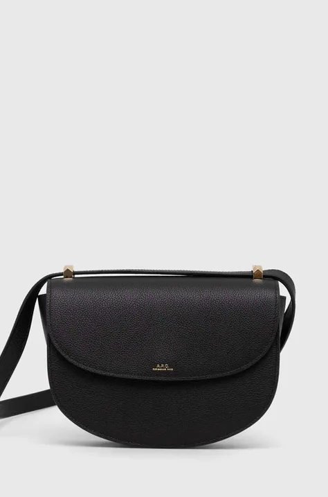 Кожаная сумочка A.P.C. цвет чёрный