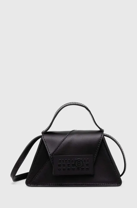 Δερμάτινη τσάντα MM6 Maison Margiela Mini Bag χρώμα: μαύρο, SB6ZI0009 F3SB6ZI0009