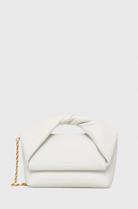 JW Anderson torebka skórzana Midi Twister Bag kolor beżowy HB0539.LA0088