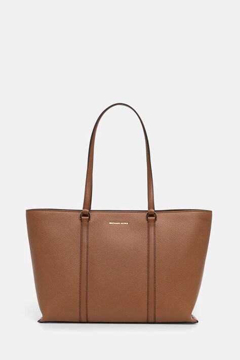 Kožna torba MICHAEL Michael Kors boja: smeđa