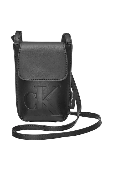 Otroška torbica Calvin Klein Jeans črna barva