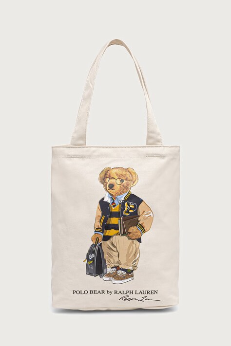 Polo Ralph Lauren tote torba za djecu pamučna bež 9AR021