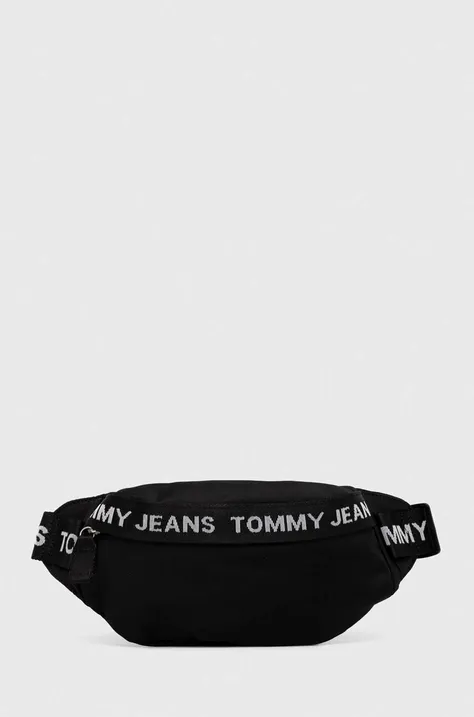 Τσάντα φάκελος Tommy Jeans χρώμα: μαύρο