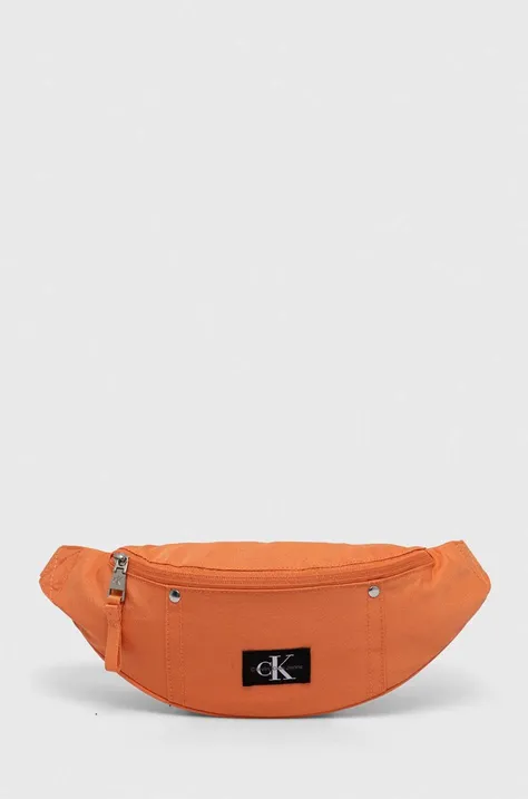 Τσάντα φάκελος Calvin Klein Jeans χρώμα: πορτοκαλί