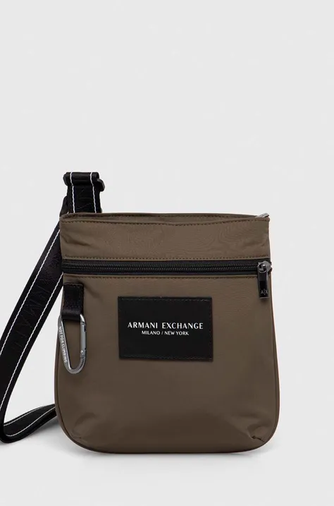 Malá taška Armani Exchange zelená farba