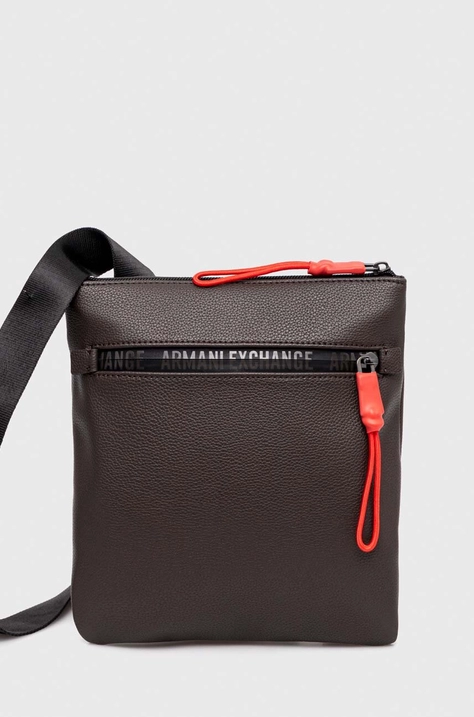 Armani Exchange borseta culoarea maro