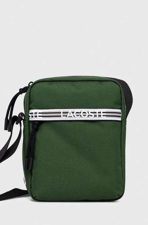 Malá taška Lacoste zelená farba